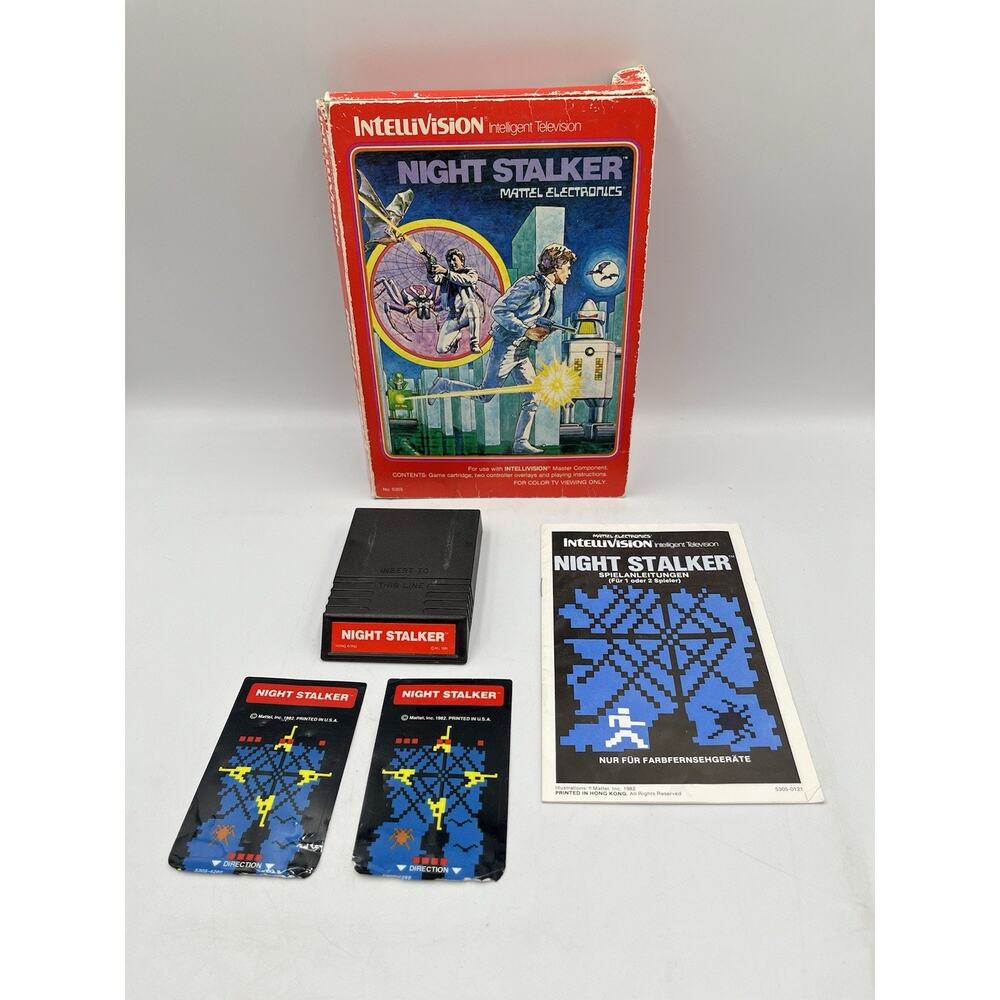 Night Stalker (Mattel Intellivision, 1982) Complete With Overlays Tested